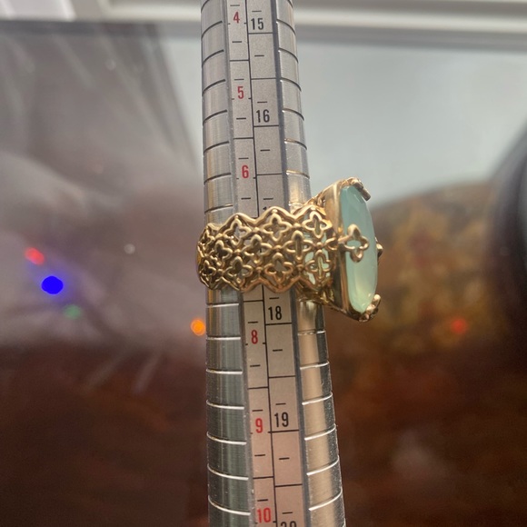 Handmade lucky clover 4 leaves style gold plated silver ring , size 7 - Picture 11 of 12